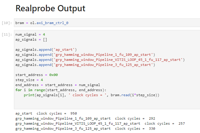 <RealProbe Output>